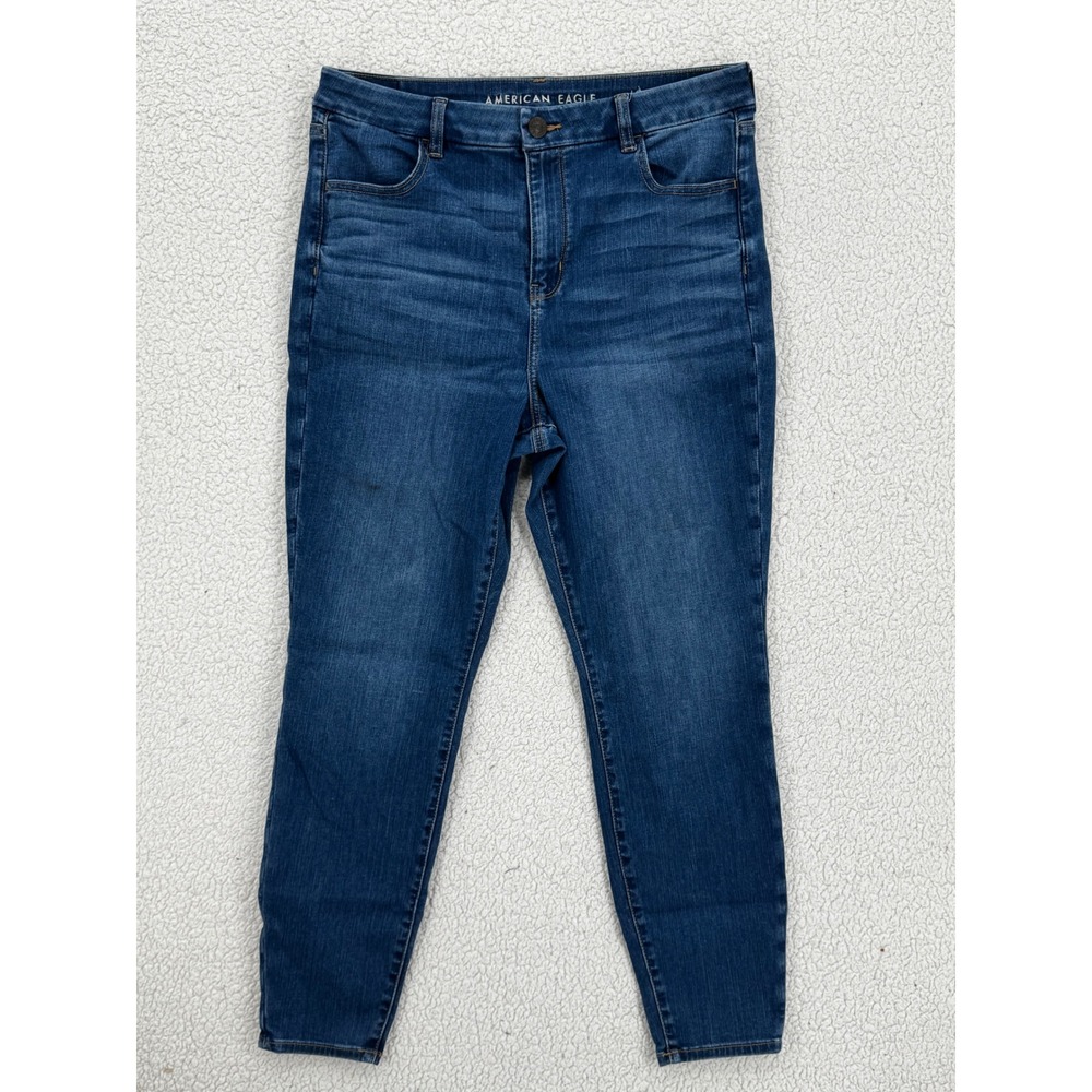 American Eagle Curvy Hi-Rise Jegging Women Size 16 Regular Blue Stretch